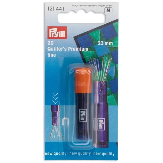 Quiltovací a šicí jehly, tenké, s magnet.schránkou, 0,60x23mm, 20ks                                                                                                                                                                                       