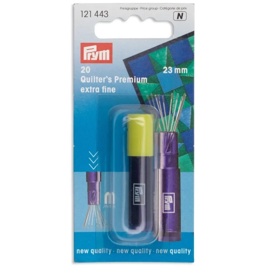 Quiltovací a šicí jehly, extratenké, s magne.schránkou, 0,53x23mm, 20ks                                                                                                                                                                                   